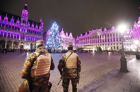 Belgická policie v Bruselu