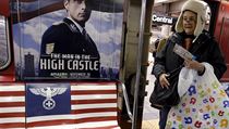 Nacistick orlice v newyorskm metru. Agresivn reklama na seril The Man in...