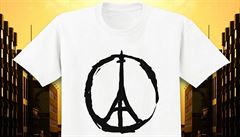 K dostání je napíklad triko s mírovým emblémem, v nm je vsazen symbol...