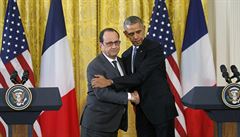 Prezidenti Francie a Spojených stát pi úterním jednání.