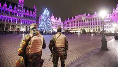 Belgická policie v Bruselu