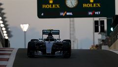 Nico Rosberg na okruhu v Abú Zabí.