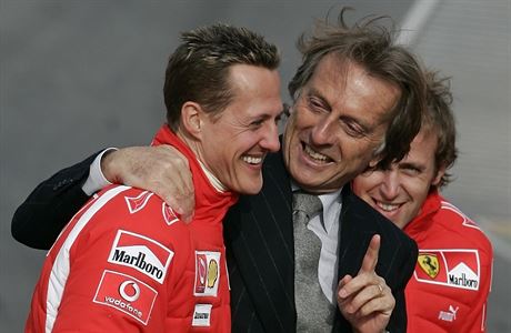 Schumacher a di Montezemolo jet pi spoleném psobení ve Ferrari.
