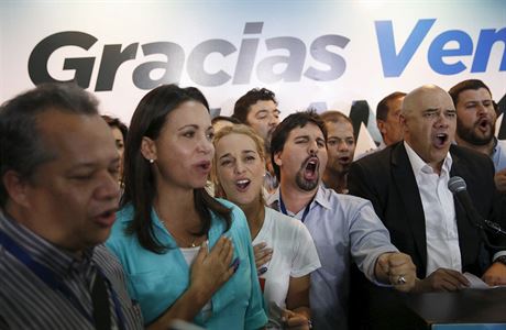 Venezuelská opozice slaví výhru ve volbách.