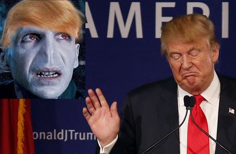 Donald Trump horí ne Lord Voldemort?