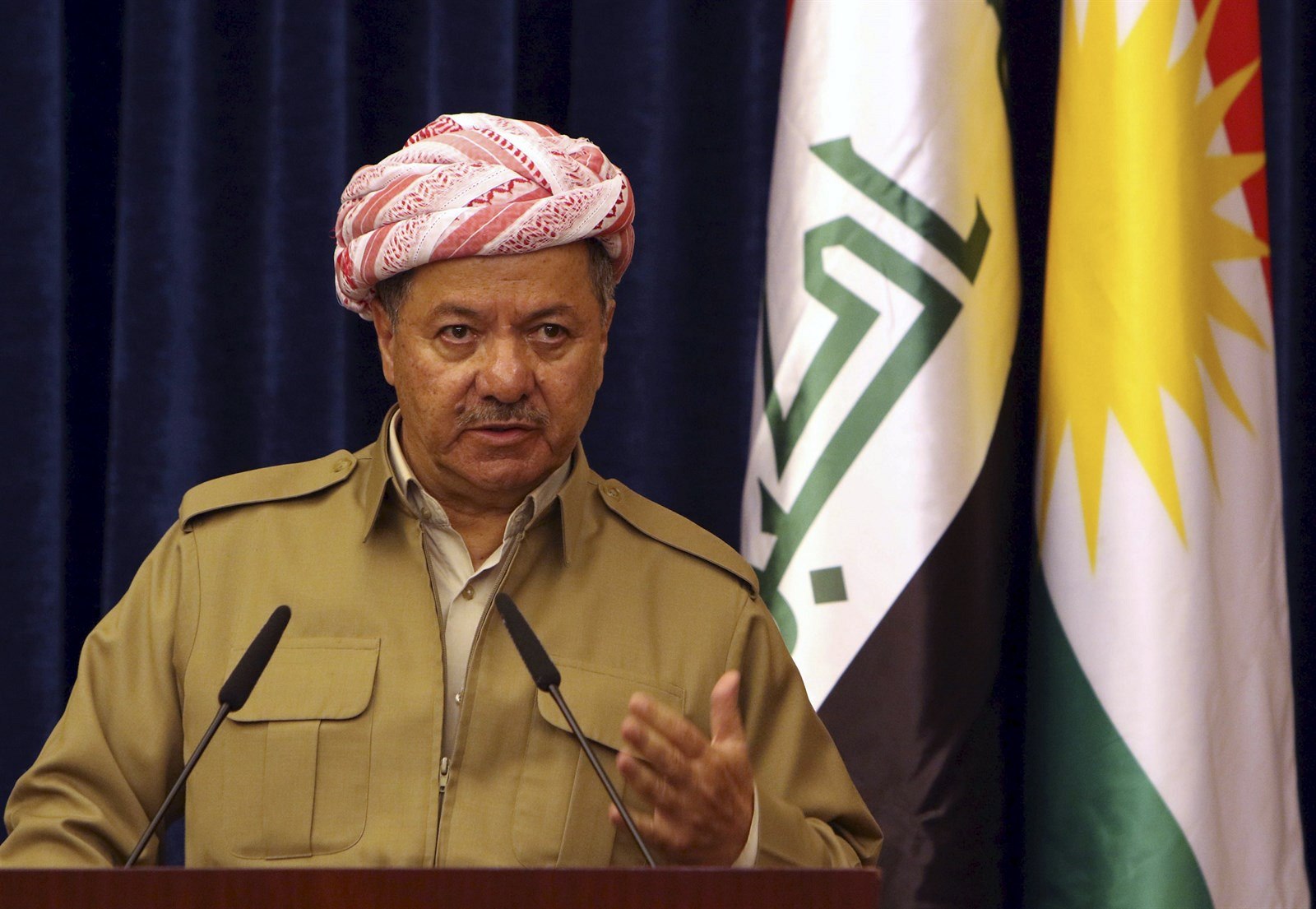 Prezident autonomního iráckého Kurdistánu Masúd Barzání.