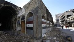 Válená zkáza v Homsu. Zniené obchody te mají nové dvee.