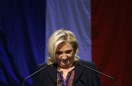 Marine Le Penov bhem projevu o volbch ve Francii