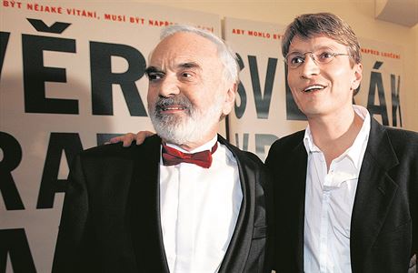 Jan a Zdenk Svrkovi na premie filmu Vratn lahve.