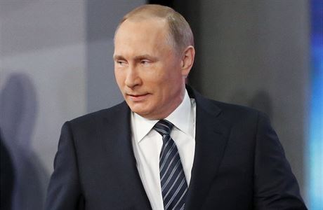 Tisková konference Vladimira Putina.