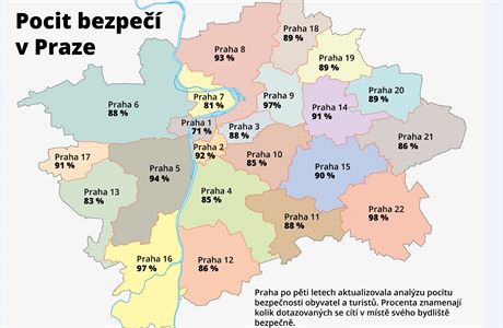 MAPA: Pocit bezpečí mezi obyvateli Prahy výrazně vzrostl. Nejhůře dopadlo  centrum | Domov | Lidovky.cz