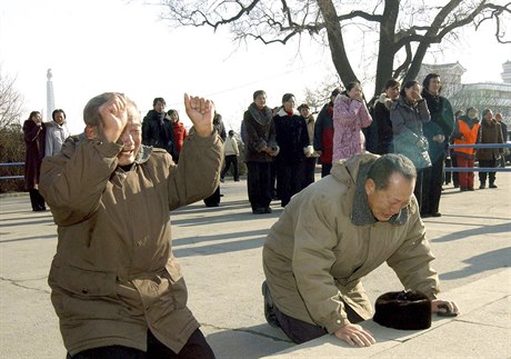 Severokorejci truchlí nad ztrátou vdce.