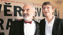 Jan a Zdenk Svrkovi na premie filmu Vratn lahve.