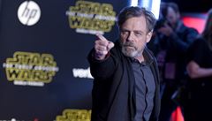 Mark Hamill, pedstavitel Luka Skywalkera, na premiée filmu Star Wars: Síla se...