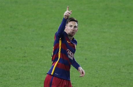 Lionel Messi z Barcelony slaví svj gól ve finále mistrovství svta klub.