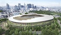 Vizualizace budoucho stadionu pro OH 2022 v Tokiu.