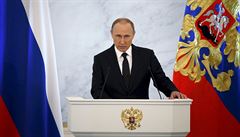 Putin v novoročním projevu vyzval Rusy k práci pro vlast i k jednotě země