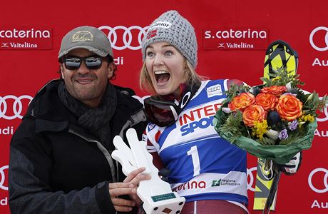 Vtzka slalomu v Santa Caterin Nina Lsethov.