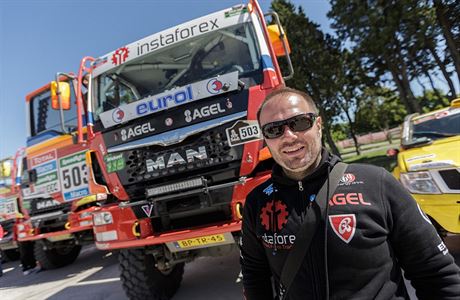 Ale Loprais ped startem Dakar Rallye 2015.
