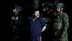 Joaquin "El Chapo" Guzman je eskortován vojáky.