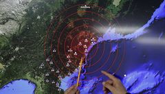 Jihokorejtí odborníci ukazují na poítaové simulaci epicentrum výbuchu.