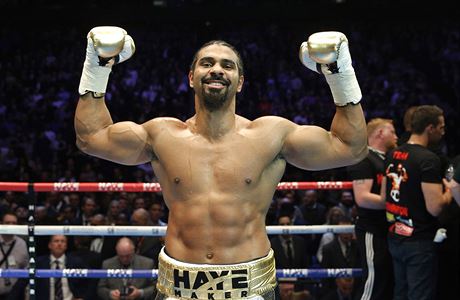 David Haye se raduje z vítzného návratu mezi provazy