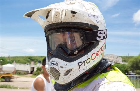 esk motocyklista Ondej Klymiw na Rallye Dakar.