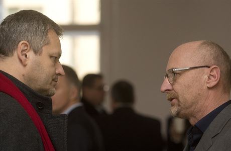 Petr Kutil (vpravo) a jeho advokát Vlastimil Rampula.