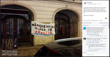 Pravicoví extremisté prý zapeetili Lidový dm - sídlo SSD v Praze.