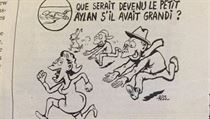 Drsn karikatura Charlie Hebdo.