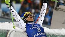 Vtzka. Ve Flachau triumfovala Veronika Zuzulov.