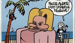 13. kvtna Charlie Hebdo upozornilo na start festivalu v Cannes karikaturou...