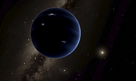 Animace kalifornského institutu zobrazuje pohled ze vzdálené ‚Planety Devět‘.