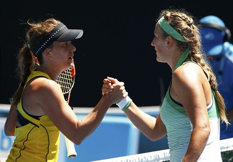 Barbora Strýcová na Australian Open podlehla Blorusce Viktorii Azarenkové.