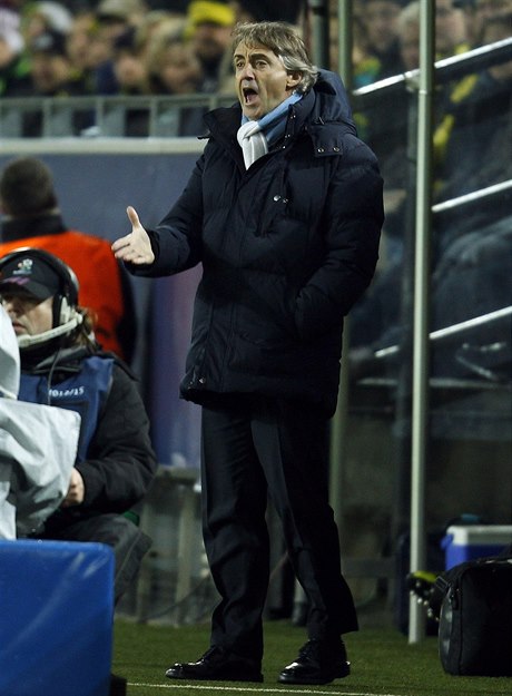Trenér Roberto Mancini.