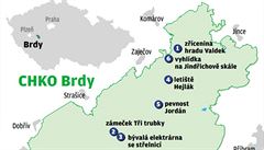 Mapa CHKO Brdy