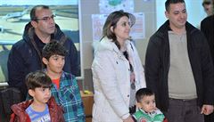 První skupina kesanských uprchlík z Iráku pistála 24. ledna v Praze.