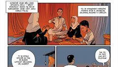 Uprchlický komiks Jednou se zase setkáme, Sanam. Komiks je souástí studijních...