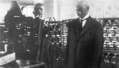 Prezident Tomá Gariggue Masaryk v roce 1928 navtívil Tomáe Bau ve Zlín.