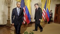 Barack Obama a Juan Manuel Santos v Blm dom.