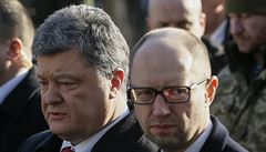 Prezident Poroenko a premiér Jaceuk v Kyjev.