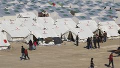 Uprchlické tábory na severu Sýrie, nedaleko hranic s Tureckem.