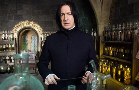 Alan Rickman jako harrypotterovský profesor Serverus Snape.