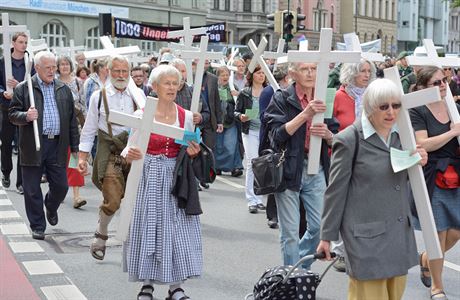 Demonstrace proti potratm v Mnichov (ilustraní snímek).