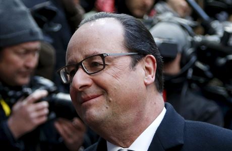 Francouzsk prezident Francois Hollande v Bruselu.