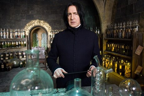 Alan Rickman jako harrypotterovský profesor Serverus Snape.