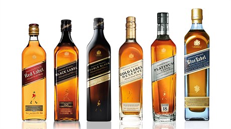 Skotské whiskey značky Johnnie Walker.
