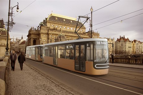 Návrh tramvaje od Tomá Chludila.