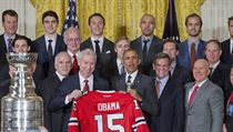 Prezident Barack Obama s hri Washingtonu Capitals.