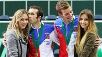 Vaidišová v roce 2012 oslavila s manželem vítězství v Davis Cupu.